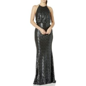 NWT Badgley Mischka Collection EG2274 Halter Dress